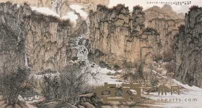 刘彦水 甲申（2004）年作 山水 镜心 93×172.5cm